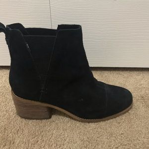 TOMS Black Suede Esme Boots